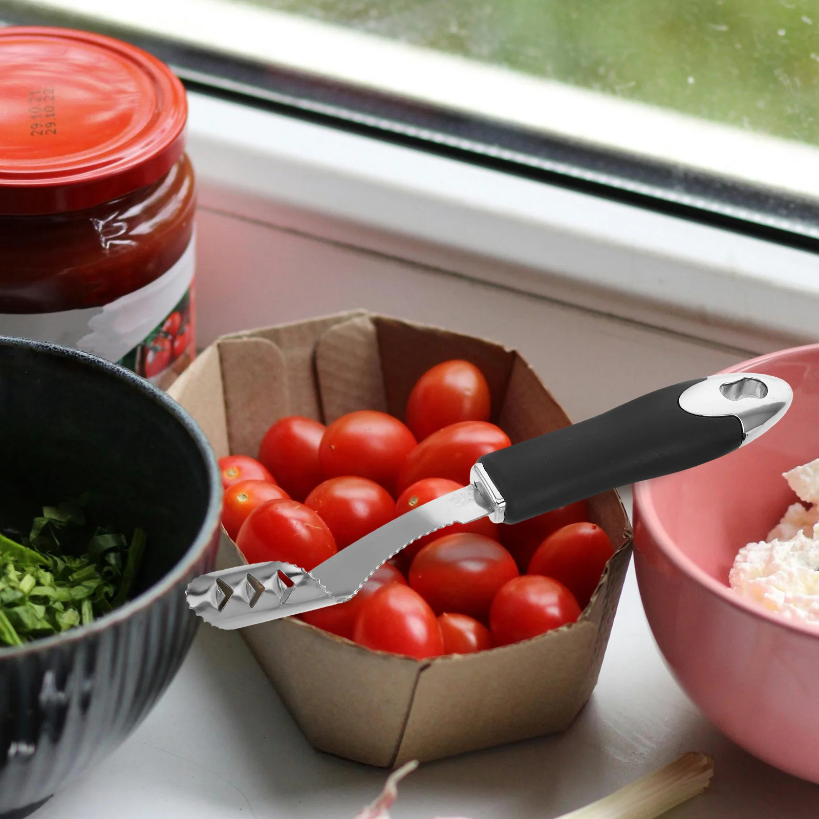 2Pcs Stainless Steel Chili Pepper Corer Remover Tool Spiral Design for Easy Twisting and Pulling Out Cores from Fruits