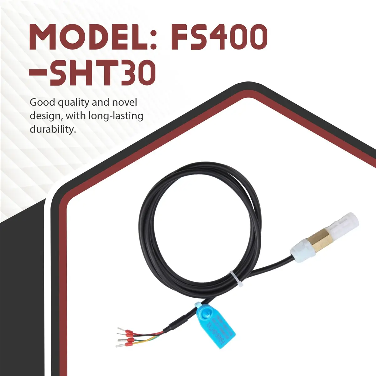 DT81 SHT30 Sensor Digital Temperature Humidity Sensor Copper Plastic Housing High Accuracy for Soil FS400-SHT3X Measurement