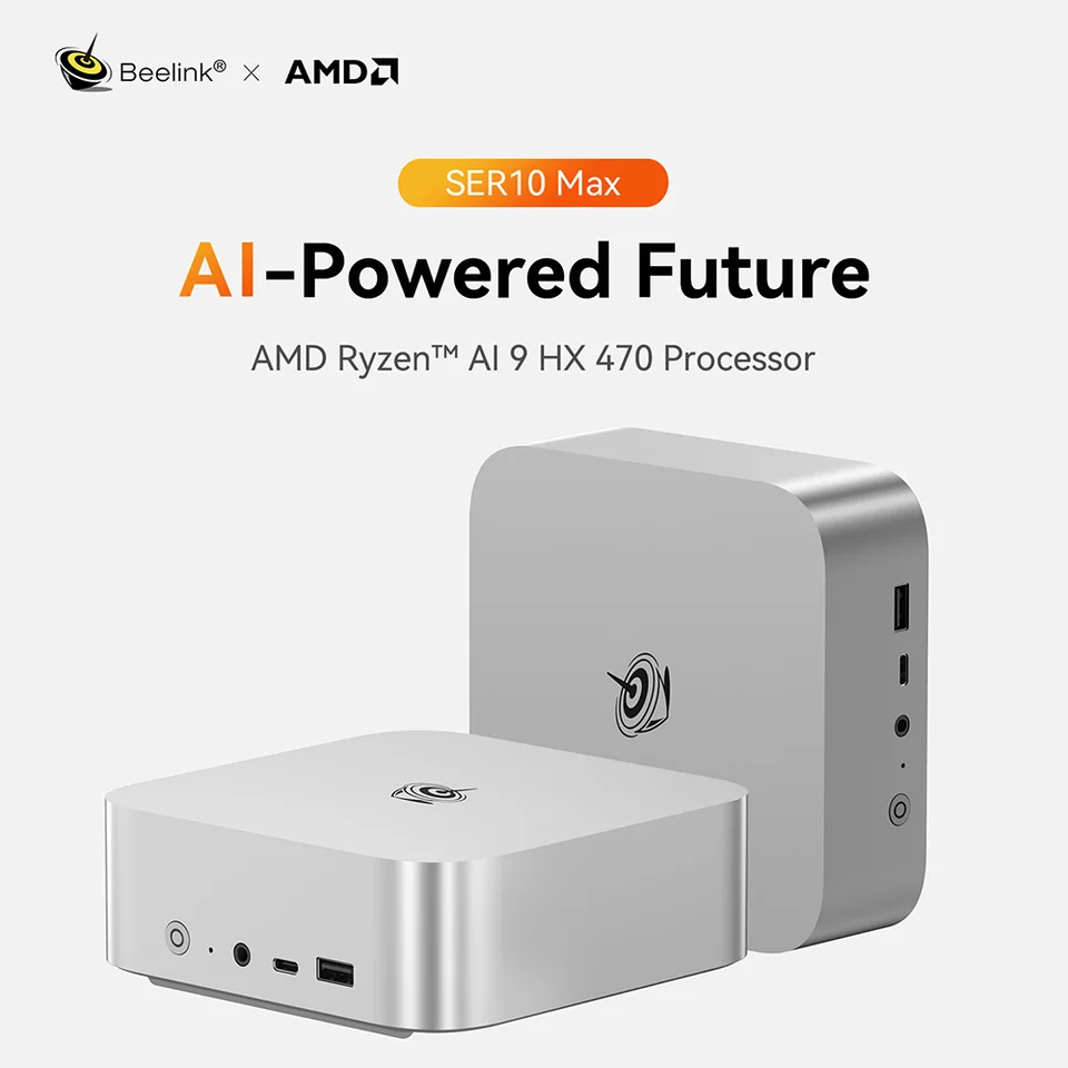Beelink SER10 Windows 11 Ryzen AI9 HX470 Powerful AI PC 32G 64G