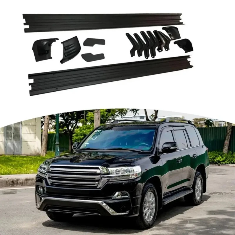 

High Quality 2PCS Side Steps Running Boards Fits J200 LC200 2008-2021 Aluminum Durable Hot Selling