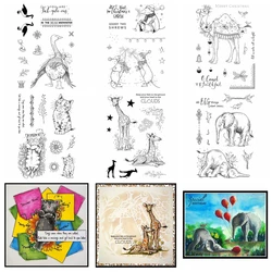 Lovely Camel Giraffe Elephant Cat Duck Mice Clear Silicone Stamps for DIY Scrapbooking Zoo Theme Paper Card Crafts Making