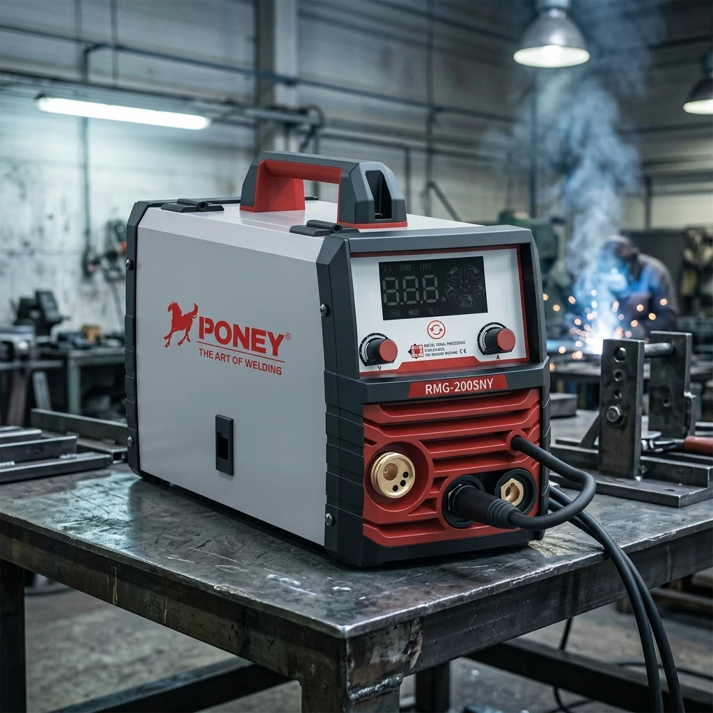 Single Pulse MIG200SNY Portable Synergic  Inverter MIG Welding Machine 220V 60% Duty Cycle for Stainless/Aluminum 0.8/1.0mm Wire