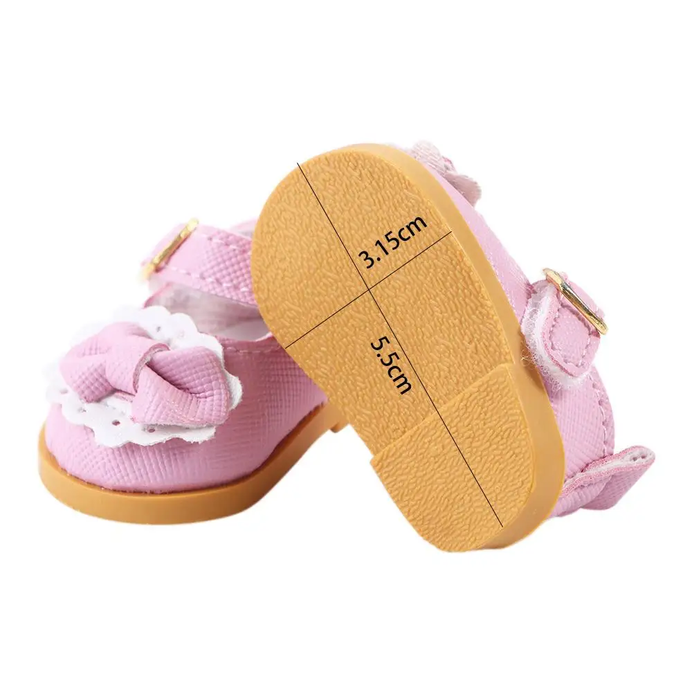 

DIY Doll Kids Toy Bow Decorate 14 Inches Cotton Doll 5.5cm Doll Casual Shoes Doll Leather Shoes Doll Shoes Mini Bow Shoes