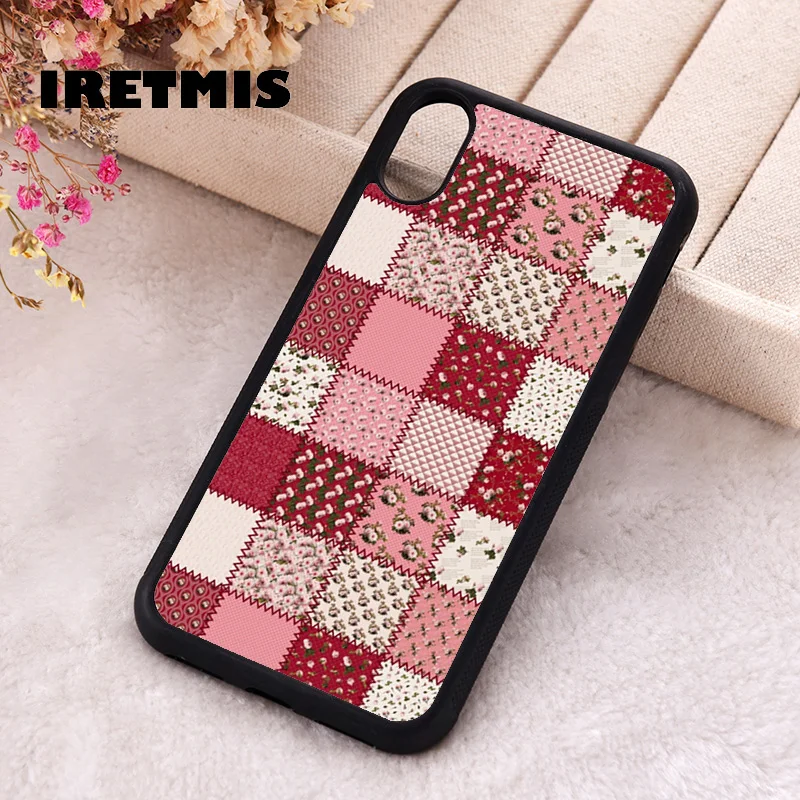 Iretmis Phone Cover Case For iPhone X XS Max XR 11 12 13 PRO MINI 14 15 16 Plus Rubber Silicone Red Picnic