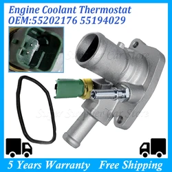 55202176 55194029 for Fiat Grande Punto Engine Coolant Thermostat Car Thermostat Car Accessories
