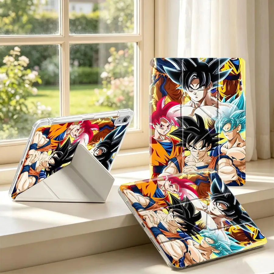 Dragon Ball Cartoon With Pen Slot Cover Tablet Case For Samsung Galaxy Tab S9 Plus A11 S10 Lite A9 Plus S7 FE S8 A8