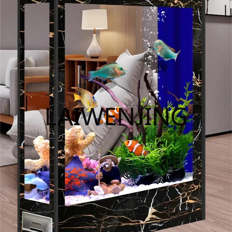 

RWJ Floor Partition Hallway Screen Vertical Glass Rectangular Fish Tank Change Water