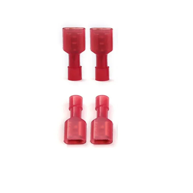 10/20/30/50/100pcs Nylon Female Cable Wire Connector FDFN1.25-250 Brass Insulated Spade Terminal 22-16AWG Wire Connectors