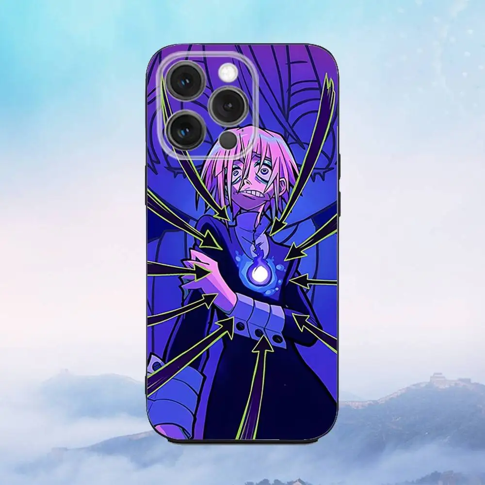 S-Soul Crona E-Eater Anime Capa de telefone para iPhone 17,16,15,14,13,12,Pro,Max,Plus,E,SE4,Air,Mini Capa macia preta