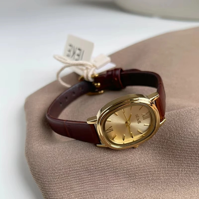 New Elegant Woman Quartz Wristwatches Alloy Clock Buckle 3Bar Waterproof Fashion Casual Ladies Leather Watch Montre Femme