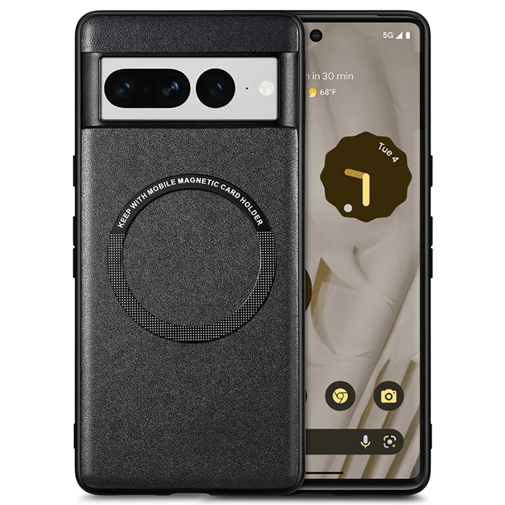 

Pixel 8 7 6 Pro 8A 5G Magsafe Leather Magnetic Back Panel Case For Google Pixel 9 Pro XL Luxury Cover Pixel 9 8A 7A 6A Funda