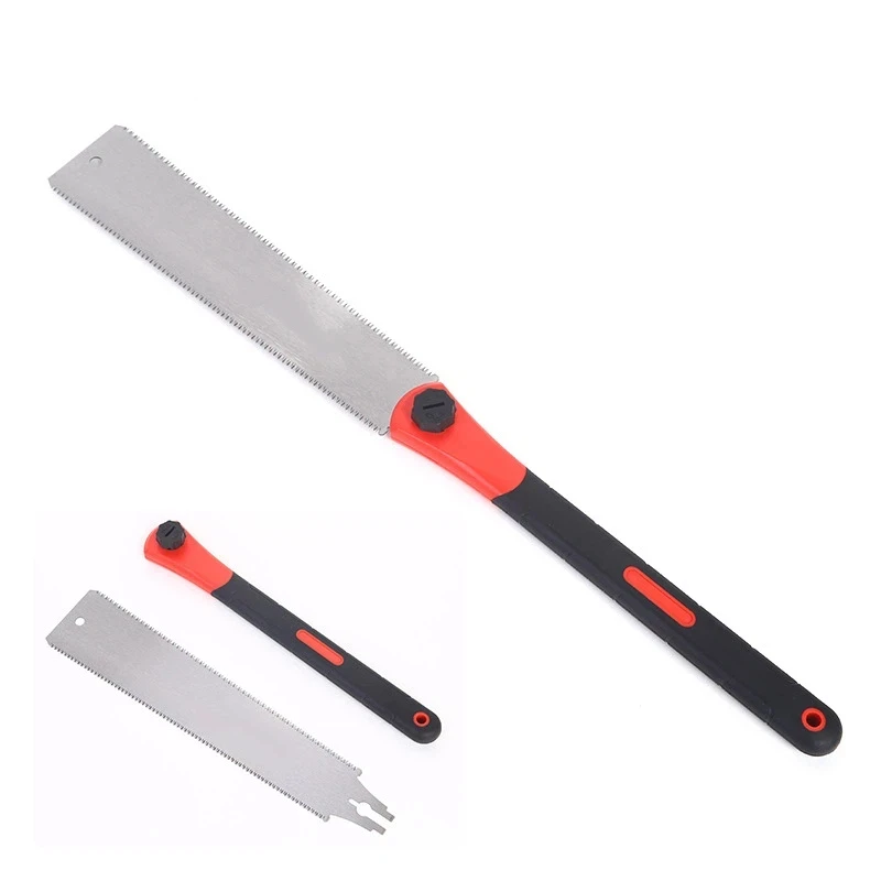 32cm Double Edge Hand Saw Red Japanese Ryoba Saw Double Edge Pull Saw Interchangeable Flush Cut Saw Flexible Blade Hand Saw