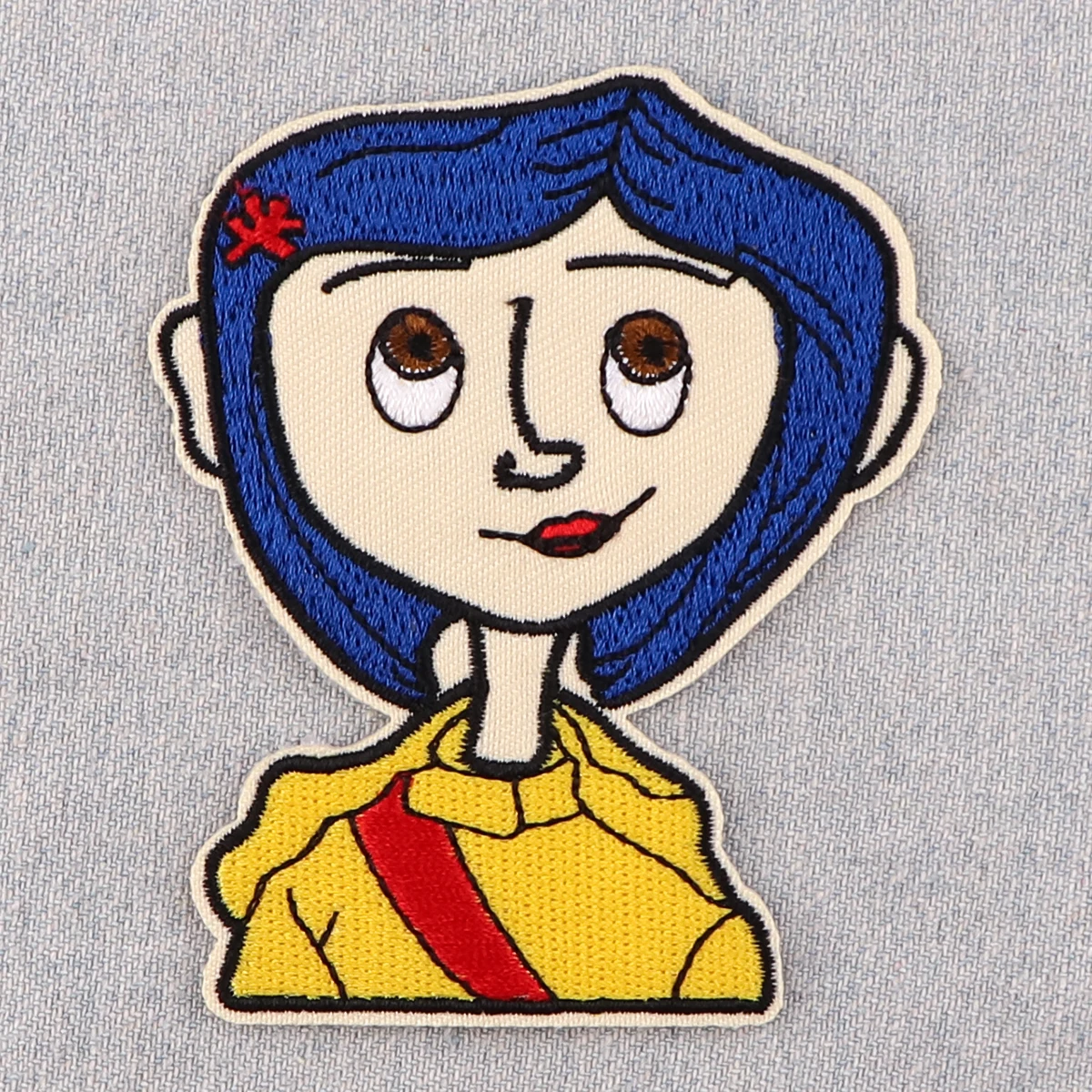 AD2797 Horror Movie Coraline Embroidered Patches for Clothing Patches DIY Iron on Patches Halloween Patch Sew Applique Sticker