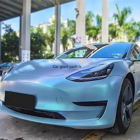 Matte Diamond Grey Blue Color Fliper Car Wrap Film Auto Plastic  Auto Plastic Assurance Air passage pattern Stickers