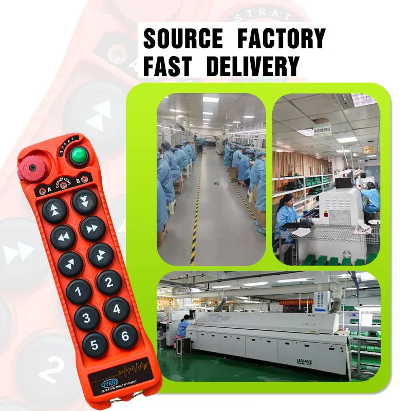 New Q1200 12 Buttons Single Speed Industrial Wireless Radio Crane Remote Control Switches Winches Hoist Track Crane Lift Control
