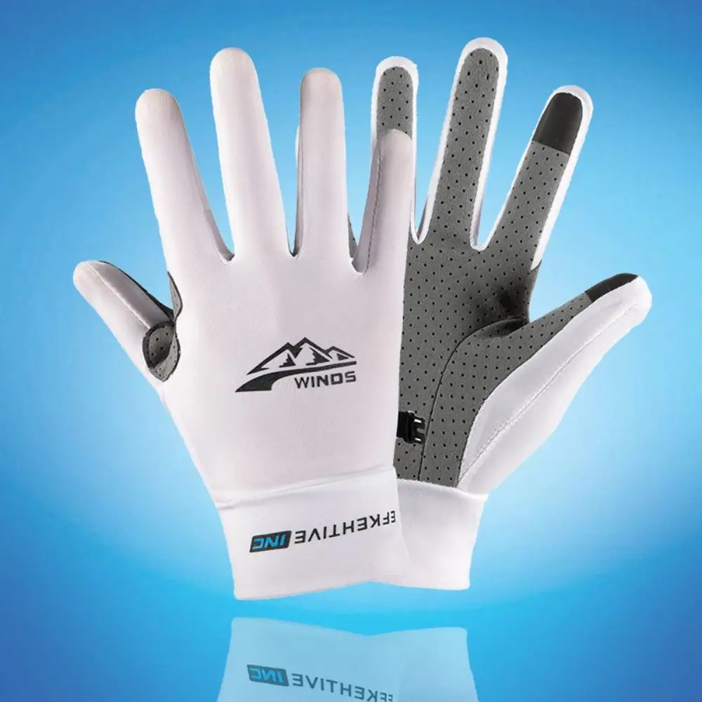 Breathable Sun Protection Gloves Anti-Sunburn Mittens Sunscreen Ice Silk Gloves Elegance Colorful Summer Sunscreen Gloves Women