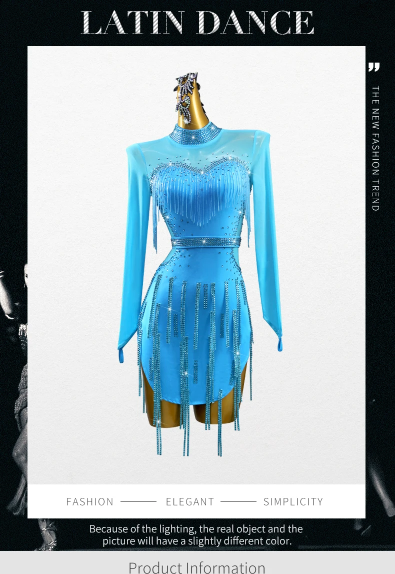 2026 Neuer Lateinamerikanischer Tanzrock, Sexy Damen-Tanzanzug, Partykleid für Mädchen, Trainingskleidung, Samba-Sportkostüme, Bühnenoutfit für Frauen – Detail 2