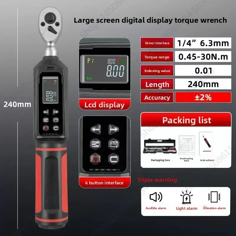 Electronic digital torque wrench High precision industrial motorcycle spark plug torque wrench