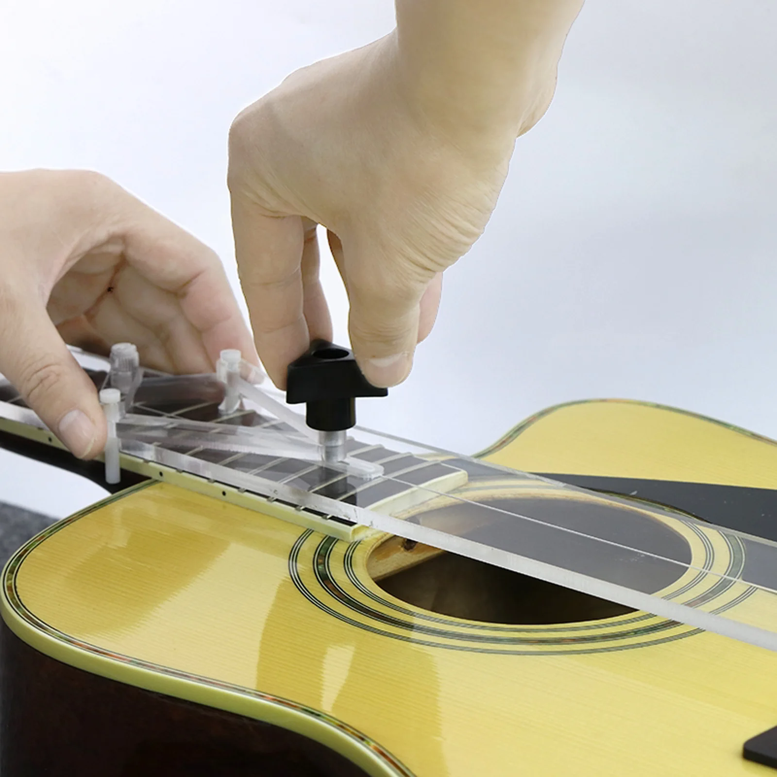Acrylic Guitar Centerline Ruler Precision Luthier Tool Measuring Gauge Multi Functional Accessory for Guitar Construction