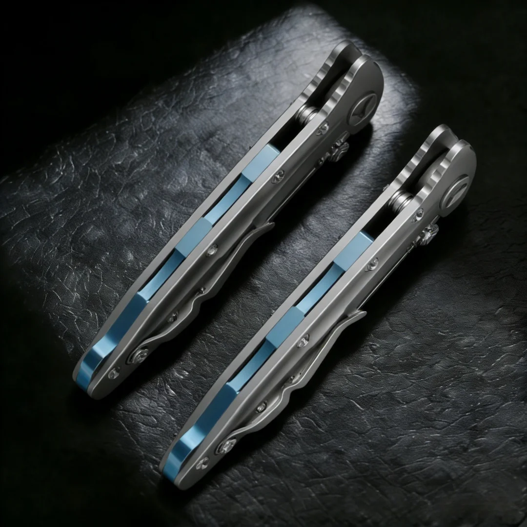 Delta - High-quality folding knife, made of M390 steel, with TCA titanium alloy handle, backpack-style camping knife