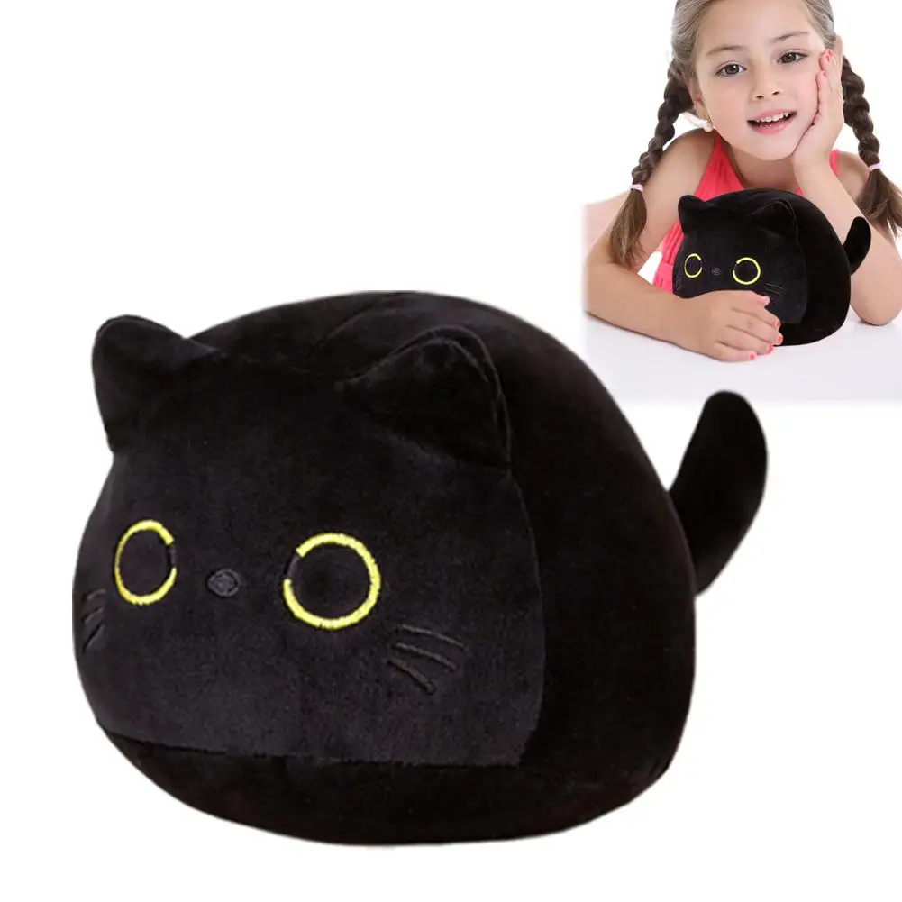 

Плюшевая игрушка «Черный кот», мягкая игрушка, супермягкая милая обнимающая подушка для детей и взрослых, плюшевая кукла Kawaii, подарок на день рождения