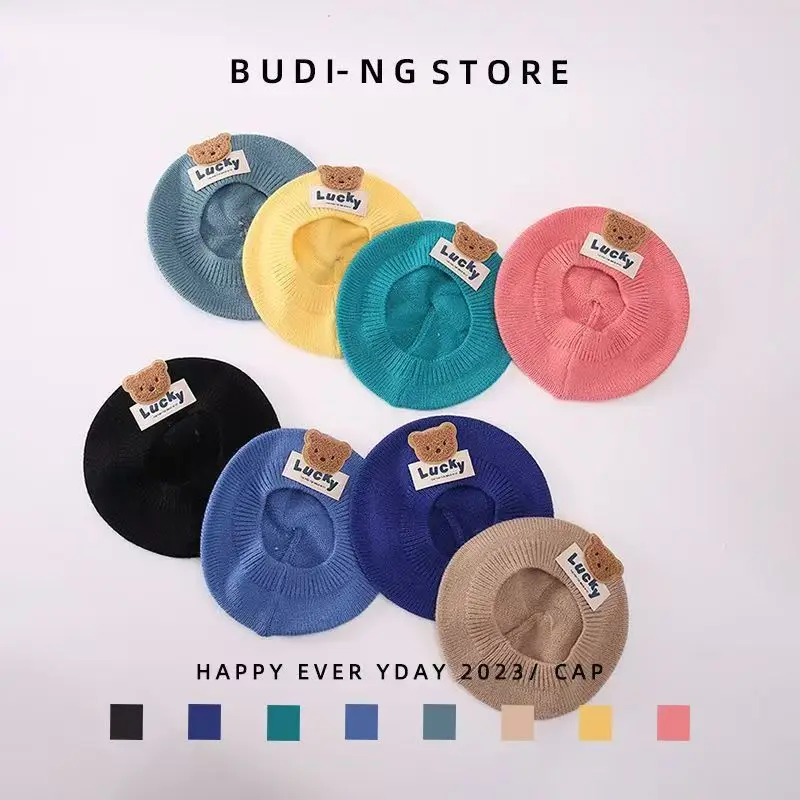Baby Hat Autumn and Winter Beret Baby Wool Hat Cute Super Cute Men and Women Treasure Autumn Infant Knitted Hat