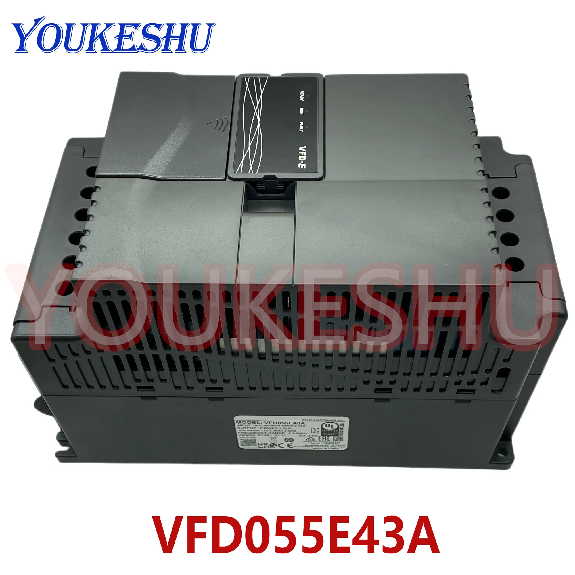 Nouvel entraînement original de moteur à courant alternatif d'inverseur VFD-E de VFD055E43A 380V 5.5Kw 7.5HP 13A 600HZ