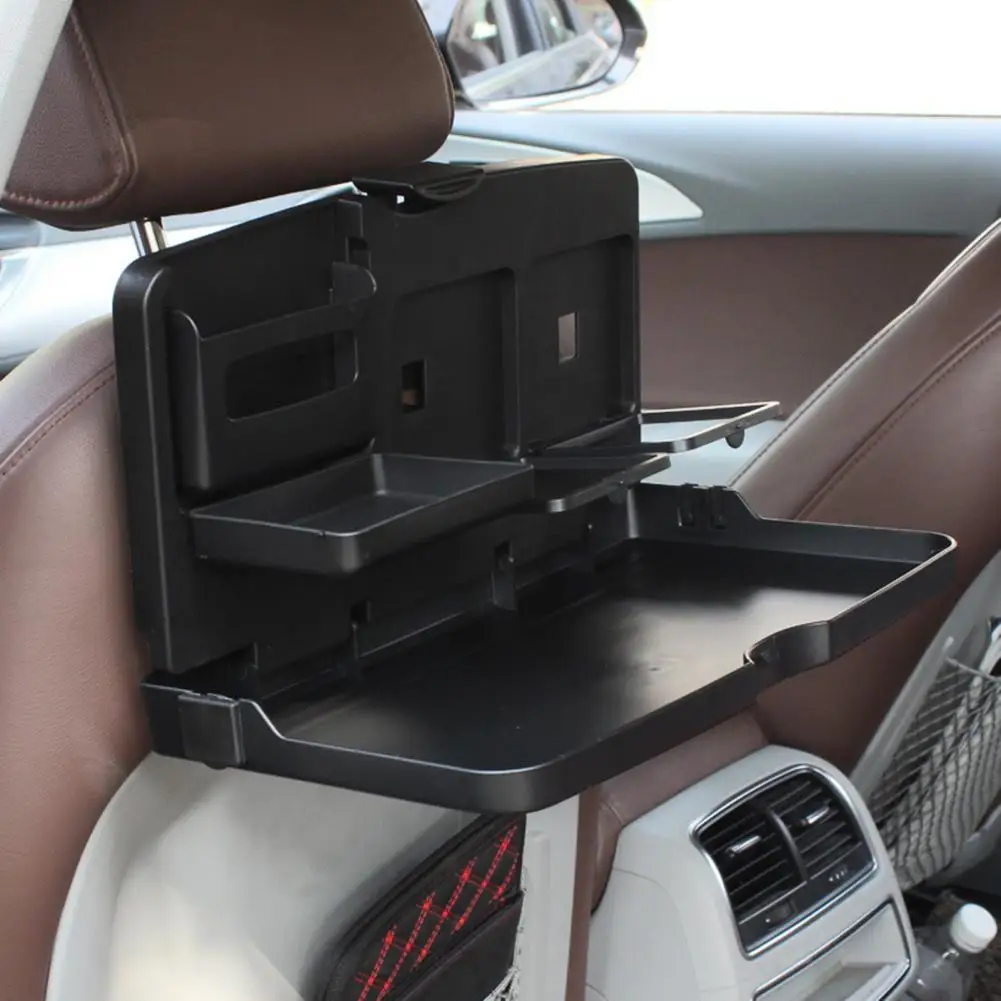 Back Seat Table Fine Workmanship Car Dining Plate Compact Storage Organizer  Convenient Fixed Storage Cup Foldable Dining Table