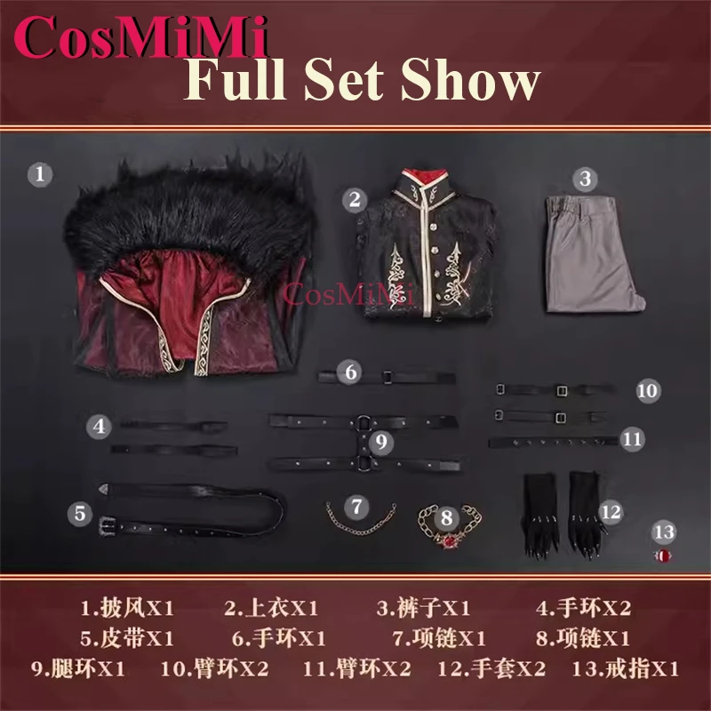 CosMiMi الهوية الخامس Ithaqua تأثيري ازياء ليلة حارس وسيم موحدة مجموعة كاملة كرنفال حفلة لعب الأدوار الملابس S-XXL جديد