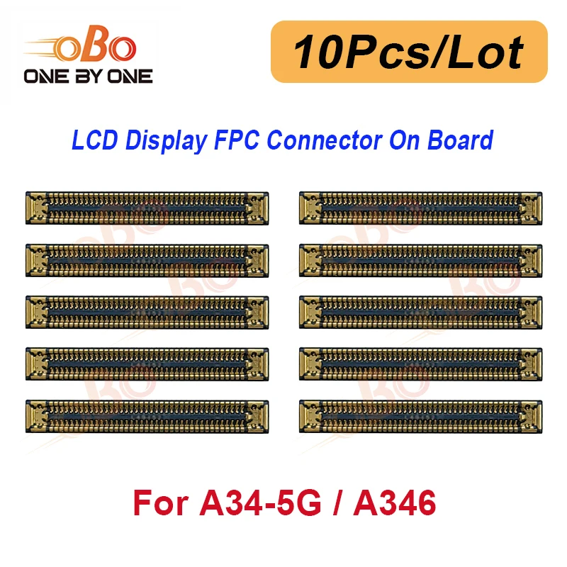10Pcs LCD Display FPC Connector On Board Motherboard For Samsung A04 A14 A24 A05 A15 4G A34 A54 A25 A35 A55 5G LCD FPC Connector
