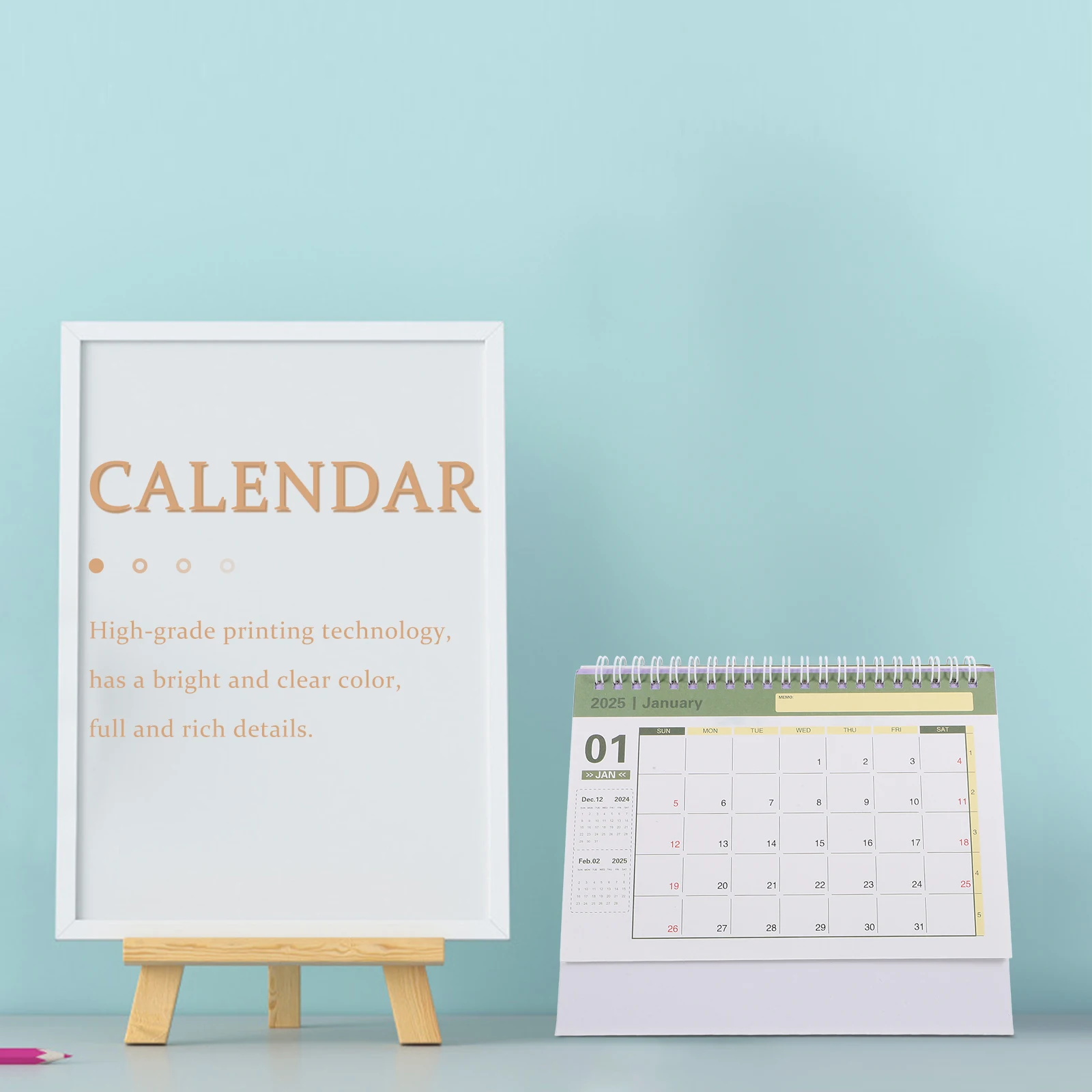

Operitacx 2025 Desk Calendar Monthly Weekly Schedule Stand for Office Table