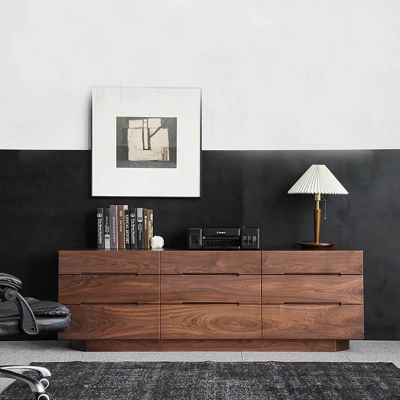 

Customizable North American black walnut all solid wood nine chest