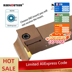 MGFVR-support d'outil de rotation à Double tête, 7 formes en acier à ressort, MGFVR320 MGFVR325, support d'outil de rotation à Double tête, pour Insert en carbure, MGGN/MGMN300