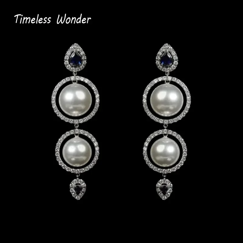 

Timeless Wonder Fancy Crystal Zircon Geo Stud Earrings Women Designer Fine Jewelry Trendy Top Rare Gift Sweet 3644