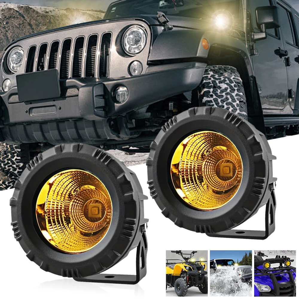 

LED Motorcycle Headlight Light for Off Road ATV Truck 4x4 Fog Lamps Assisted Lamp Auxiliary Work Lights 12V 24V