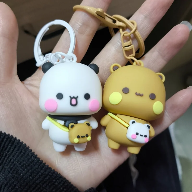 2pcs New Panda Bubu And Yier Hippers Series Display Doll Doll Decoration Mobile Phone Computer Tablet  Accessories Couple Gifts