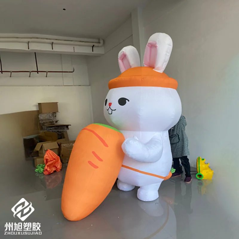Inflatable radishes, rabbits, with blowers, outdoor square and shopping mall event decoration and promotion