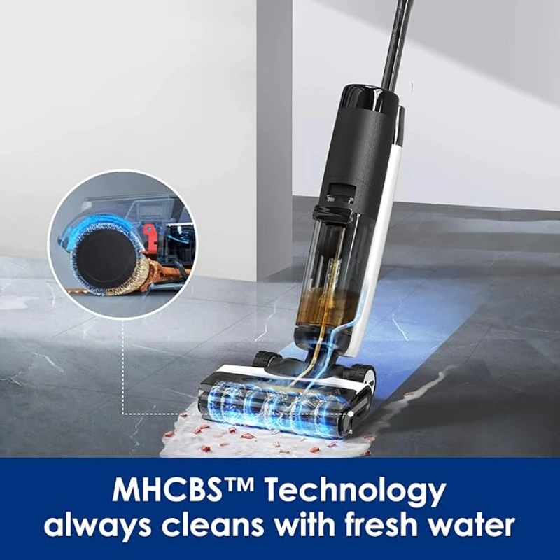 Floor ONE S7 Cordless Wet Dry Vacuum Cleaner, Smart Floor Cleaner Mop for Hard Floors, Long Run Time, Self-Cleaning