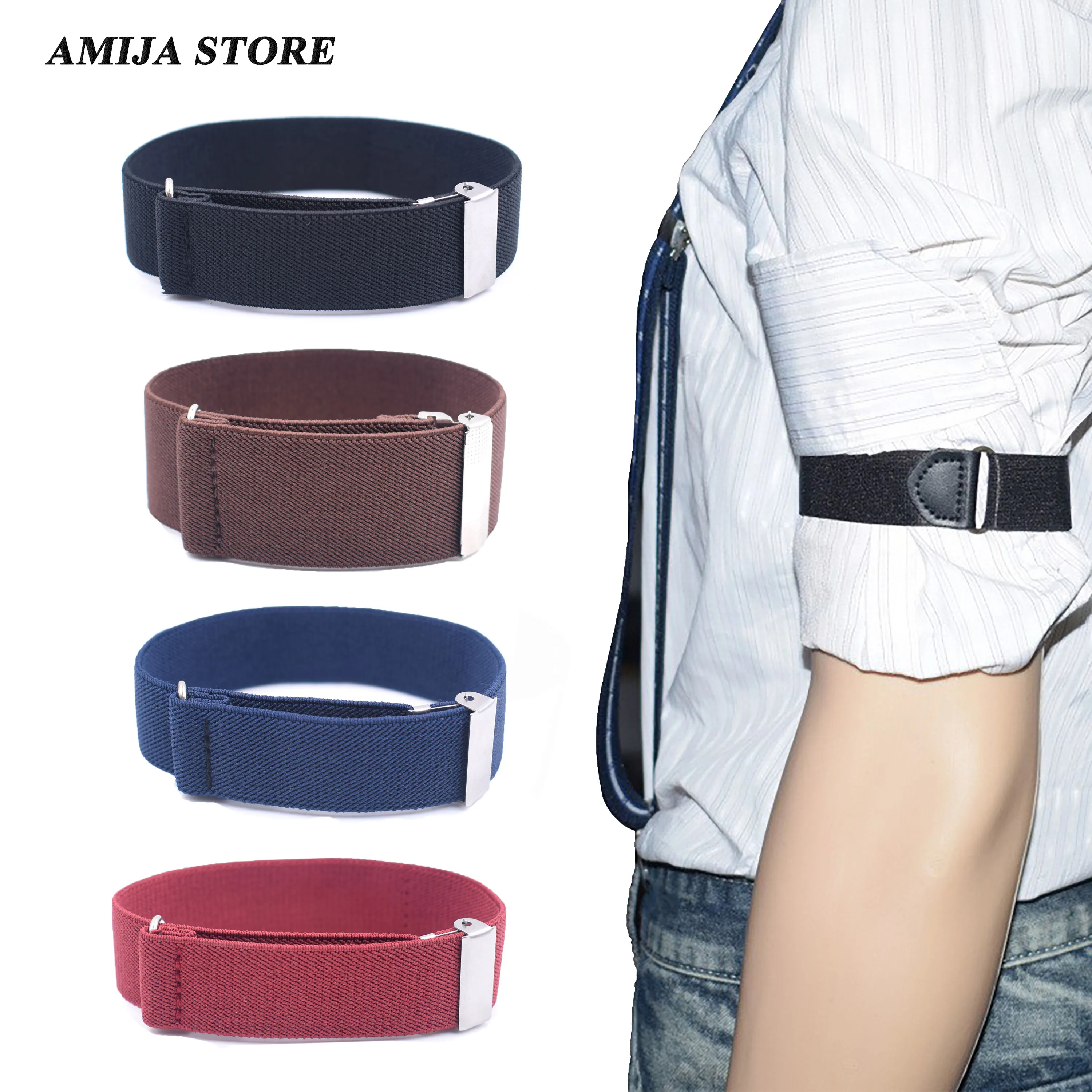 

63 Styles Elastic Armband Shirt Sleeve Holder Women Men Unisex Adjustable Arm Cuffs Bands for Party Wedding Clothing Accessories