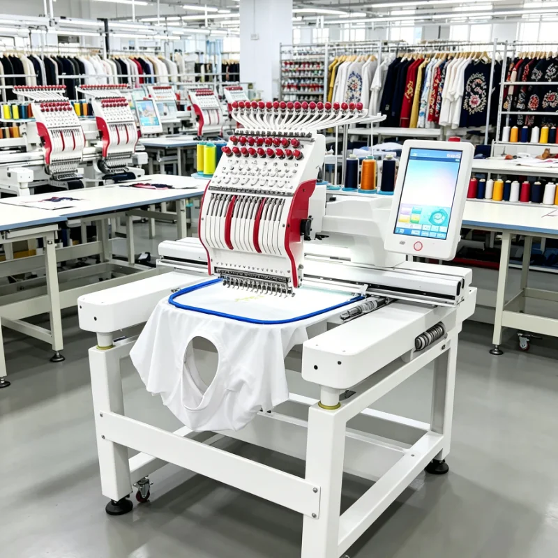 Customized Commercial Embroidery Machine High Speed Multi-Head Automatic Trimming for Start-up Workshop