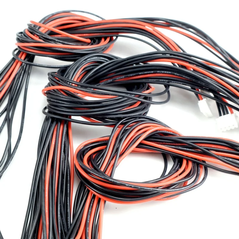 5pcs1- 8S 50CM Silicone lithium battery balance charger cable connector plug wire balance charging wire wholesale