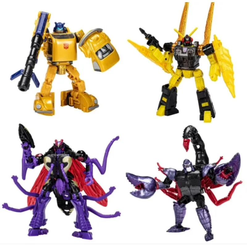 ในสต็อก Transformers Legacy BuzzworthyBumblebee Creatures Collide 4-Pack GoldbugScorponok Ransack Skywasp Action Figure ของเล่น