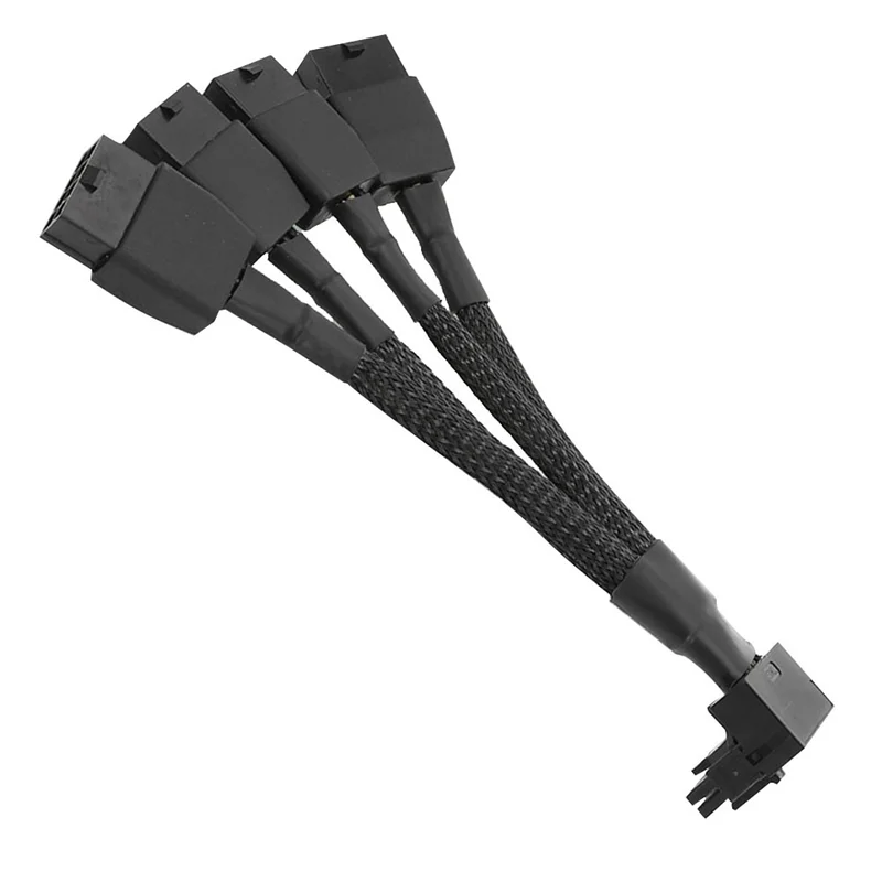 

RISE для графического процессора RTX4090 RTX4080 4X8-контактный PCI-E до 16-контактного кабеля питания видеокарты 12VHPWR Разъем Угловой кабель 90 градусов