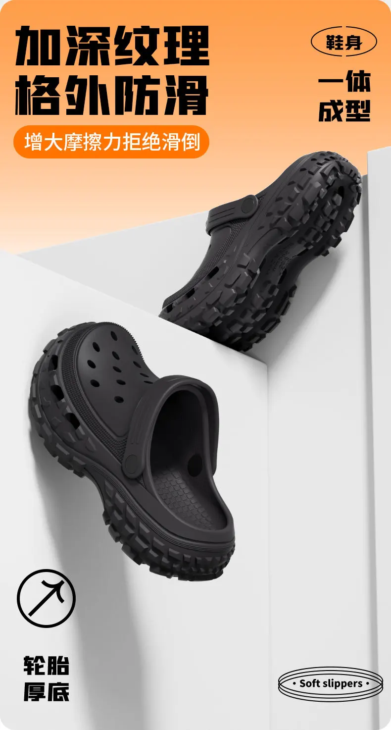 Sommerliche Damen-Plateausandalen 2026 mit geschlossener Zehenpartie, rutschfeste Strandsandalen, leichte, weiche Sohle für Zuhause, bequeme Sandalias – Detail 4