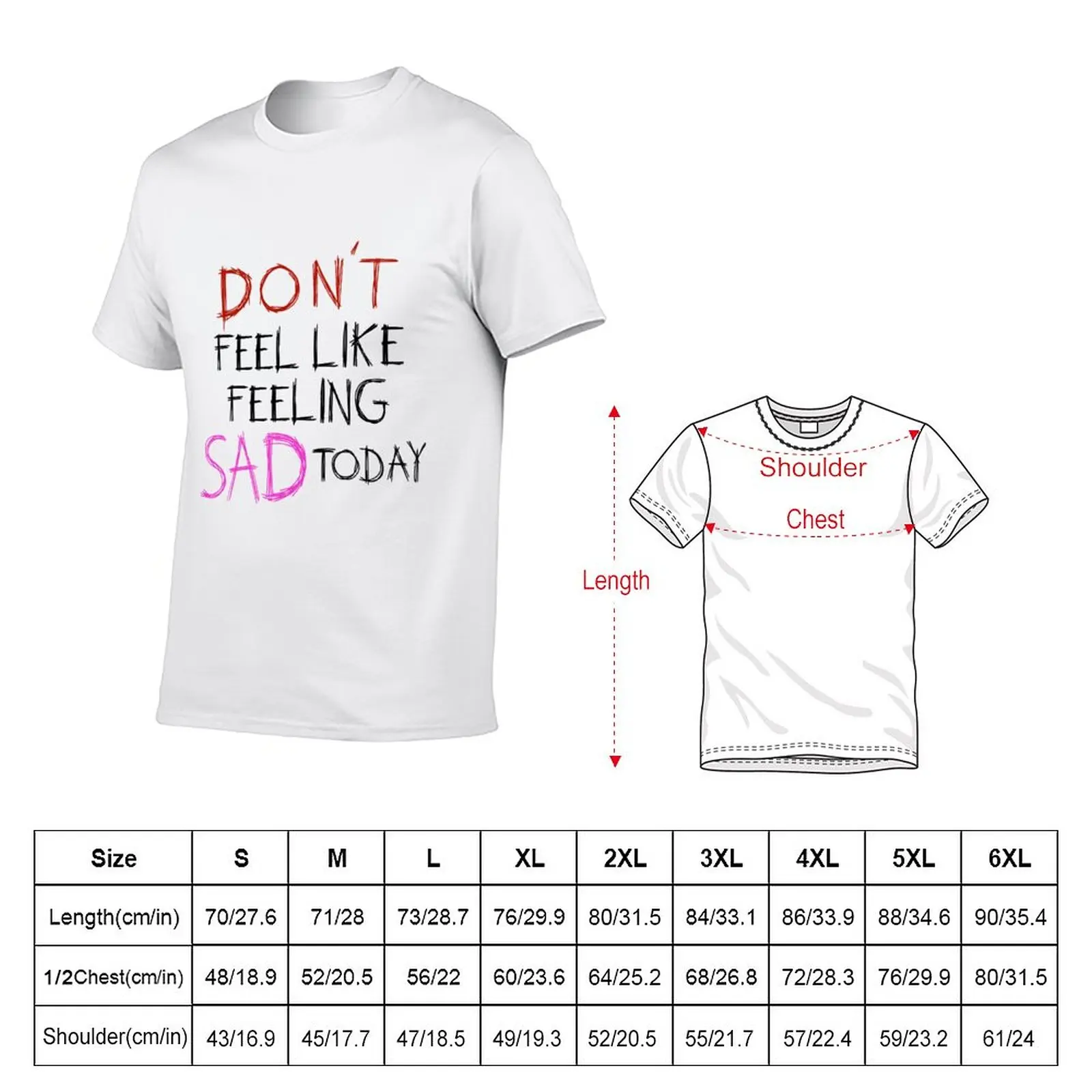 don't feel like feeling sad today - black - yungblud T-Shirt t-shirts man cute clothes slim fit t shirts for men