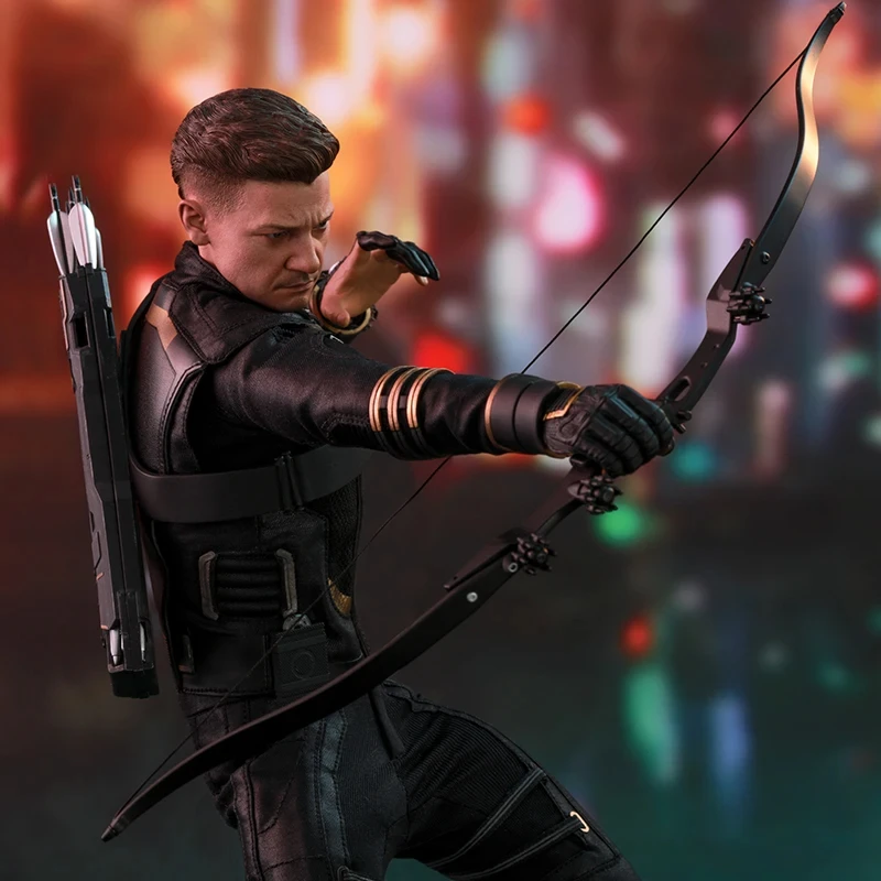 Original Hot Toys Hawkeye Action Figure 1/6 The Avengers Anime Figures HT MMS532 Statue Deluxe Edition Model Collection Toy Gift