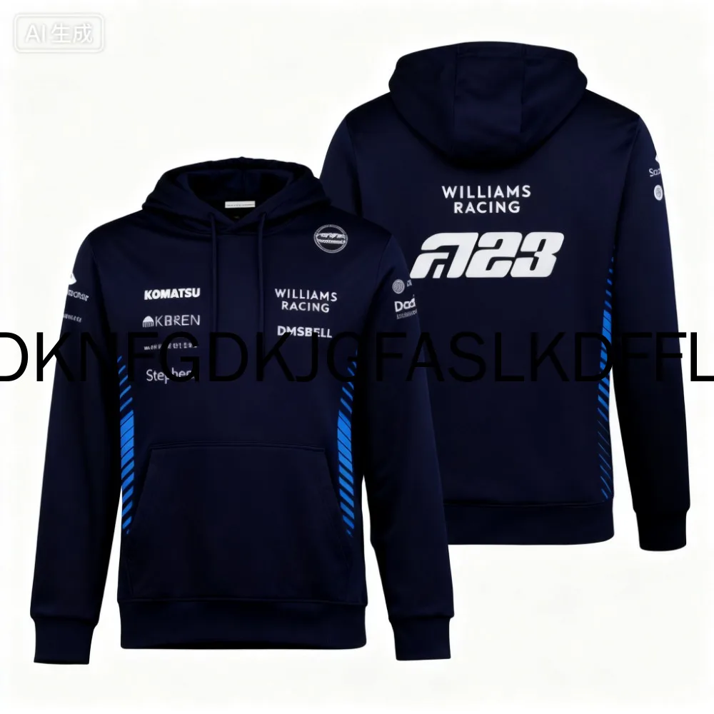 2025 الخريف/الشتاء F1 ويليامز فريق طويلة الأكمام هوديي كارلوس ساينز Firmia ألبون الذكور والإناث المشجعين ثلاثية الأبعاد مطبوعة هوديي