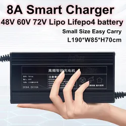 8A charger 48V 60V 72V carregador 54.6V 58.4V 67.2V 73V 84V lipo lifepo4 li ion rechargeable battery 13S 14S 16S 17S 18S 20S 24S