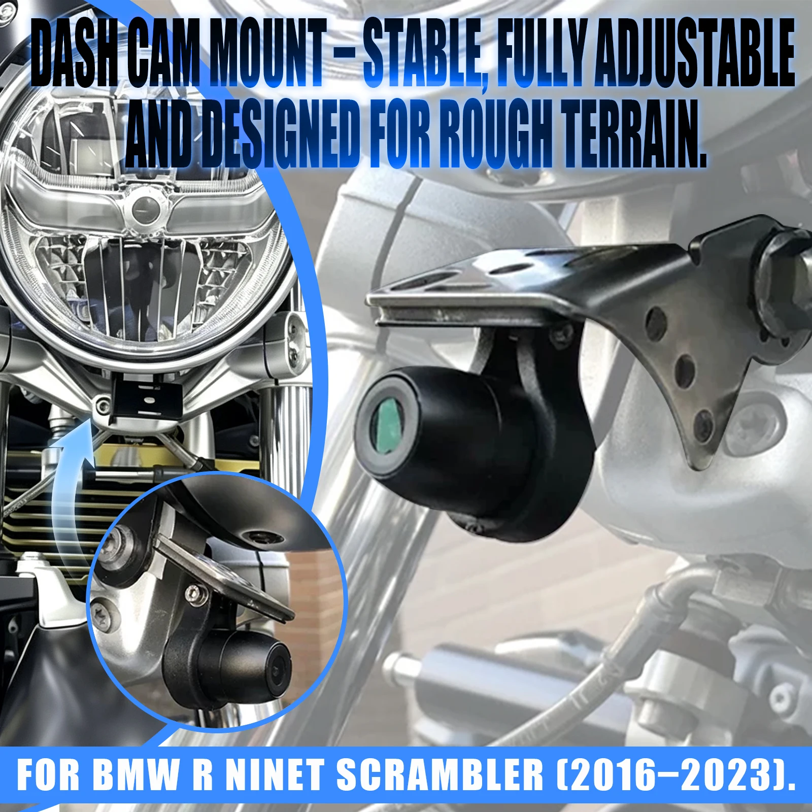 For R nineT Scrambler 2016-2023 Motorcycle Camera Mount Action Camera Video Recorder Holder Driving Recorder Bracket