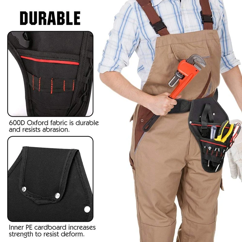 Big Deal 2X Drill Holster Waterproof Impact Driver Drill Holder Multi-Functional Electric Tool Pouch Bag With Waist Belt